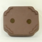 Preview: eckige Schale 12 cm braun