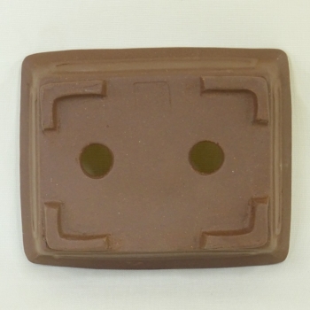 Preview: eckige Schale 12 cm braun