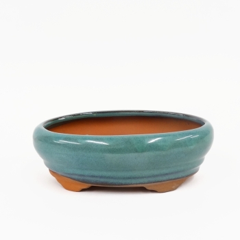 Ovale Bonsaischale blau