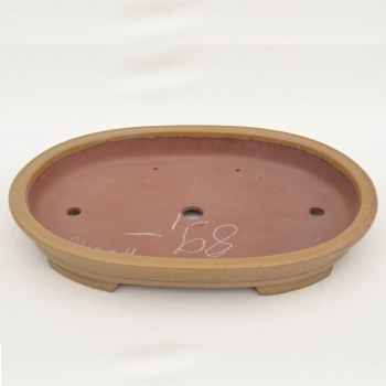 Preview: Ovale Bonsaischale beige matt