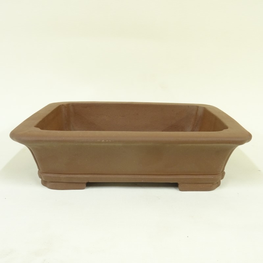 eckige Schale 31 cm braun