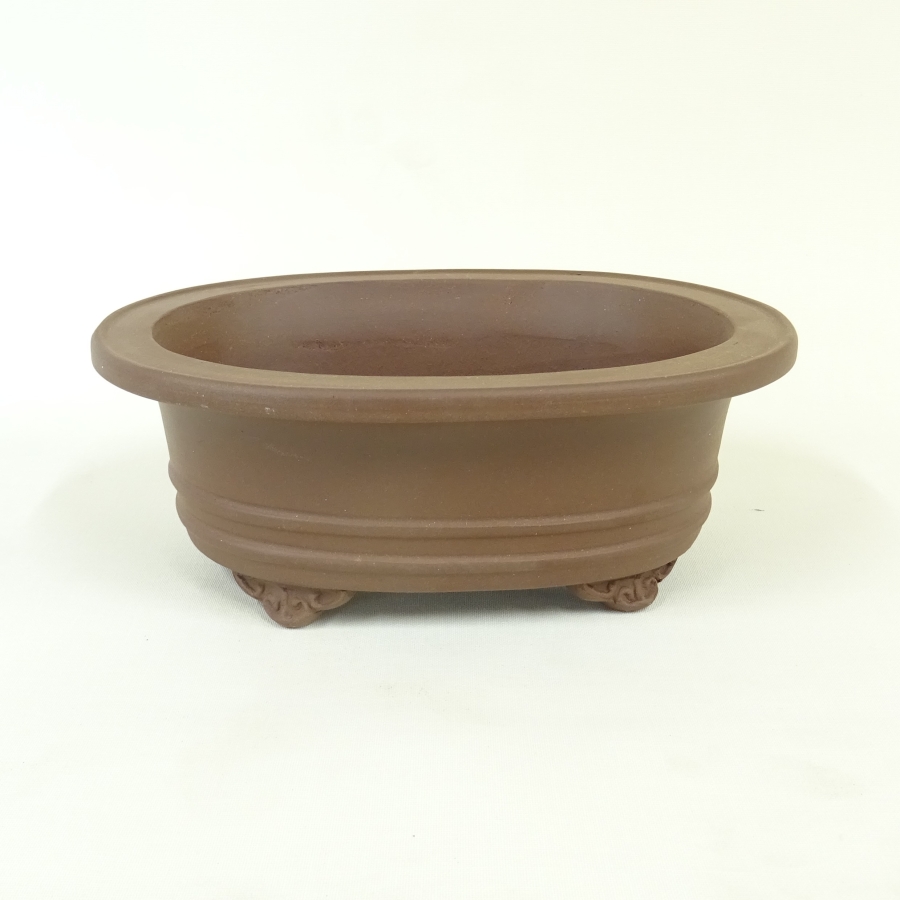 Schale oval braun