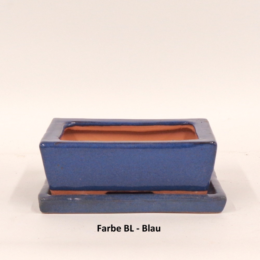 Bonsaischale mit Untersetzer, blau