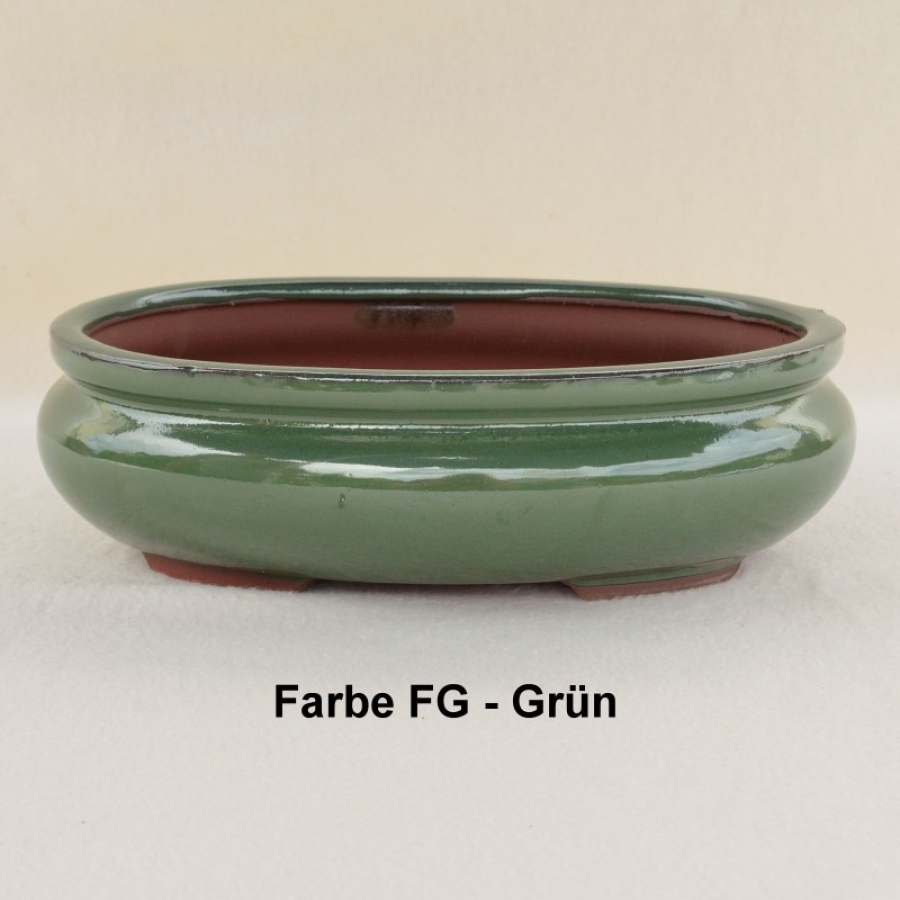 bonsaischale, oval, grün